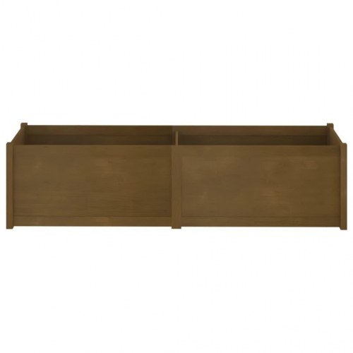 Plantekasse 200x50x50 cm massivt fyrretræ gyldenbrun