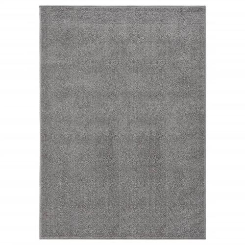 Gulvtæppe 240x340 cm kort luv grå