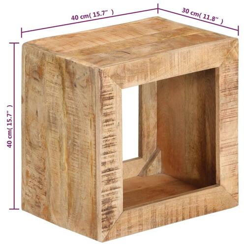 Skammel 40x30x40 cm massivt mangotræ