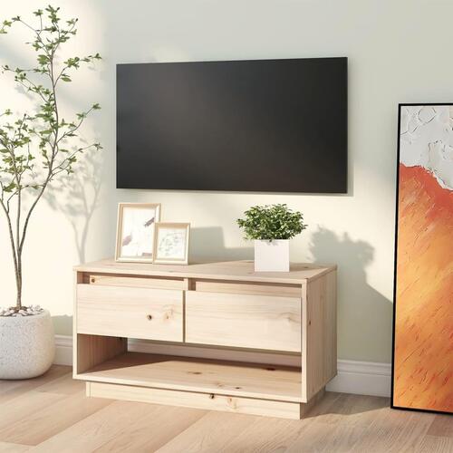 Tv-bord 74x34x40 cm massivt fyrretræ