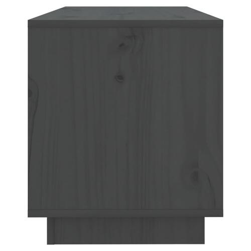Tv-bord 74x34x40 cm massivt fyrretræ grå
