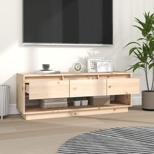 Tv-bord 110,5x34x40 cm massivt fyrretræ
