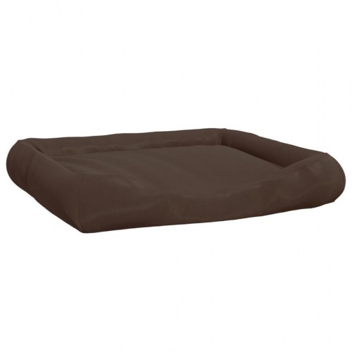 Hundeseng med puder 115x100x20 cm oxfordstof brun