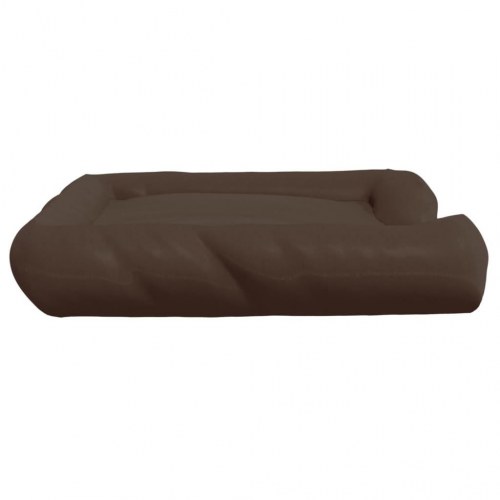 Hundeseng med puder 115x100x20 cm oxfordstof brun
