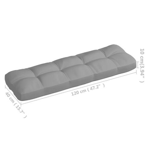 Pallehynde 120x40x12 cm stof grå
