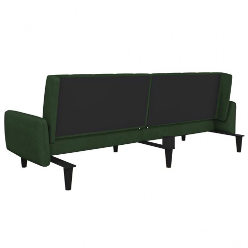 2-personers sovesofa fløjl mørkegrøn