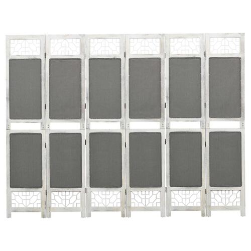 6-panels rumdeler 210x165 cm stof grå