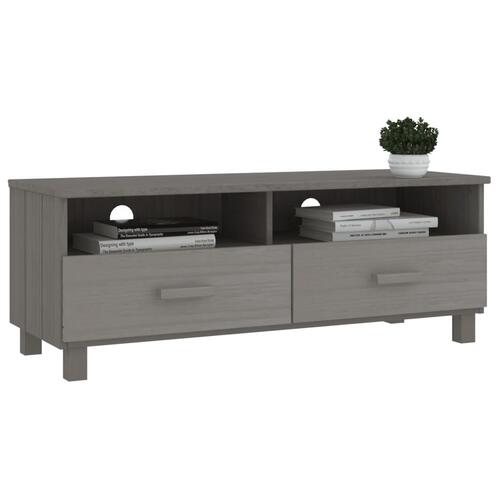 Tv-skab HAMAR 106x40x40 cm massivt fyrretræ lysegrå