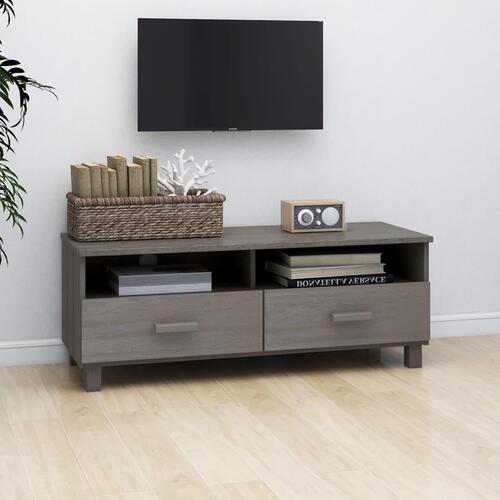 Tv-skab HAMAR 106x40x40 cm massivt fyrretræ lysegrå
