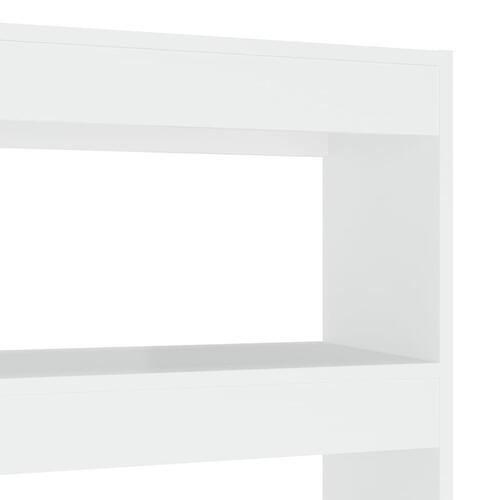Bogreol/rumdeler 100x30x135 cm fyrretræ hvid
