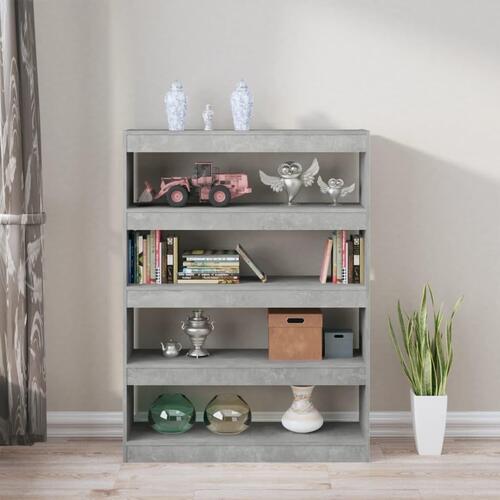 Bogreol/rumdeler 100x30x135 cm betongrå