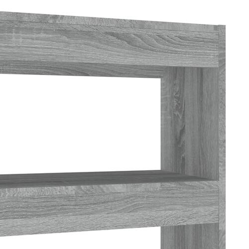 Bogreol/rumdeler 100x30x135 cm grå sonoma-eg
