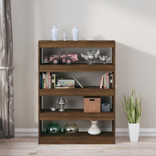Bogreol/rumdeler 100x30x135 cm brun egetræ