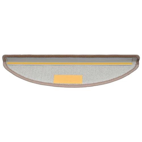 Trappemåtter 10 stk. 56x17x3 cm lysebrun