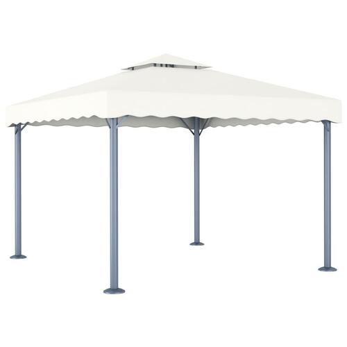 Pavillon 300x300 cm aluminium cremefarvet