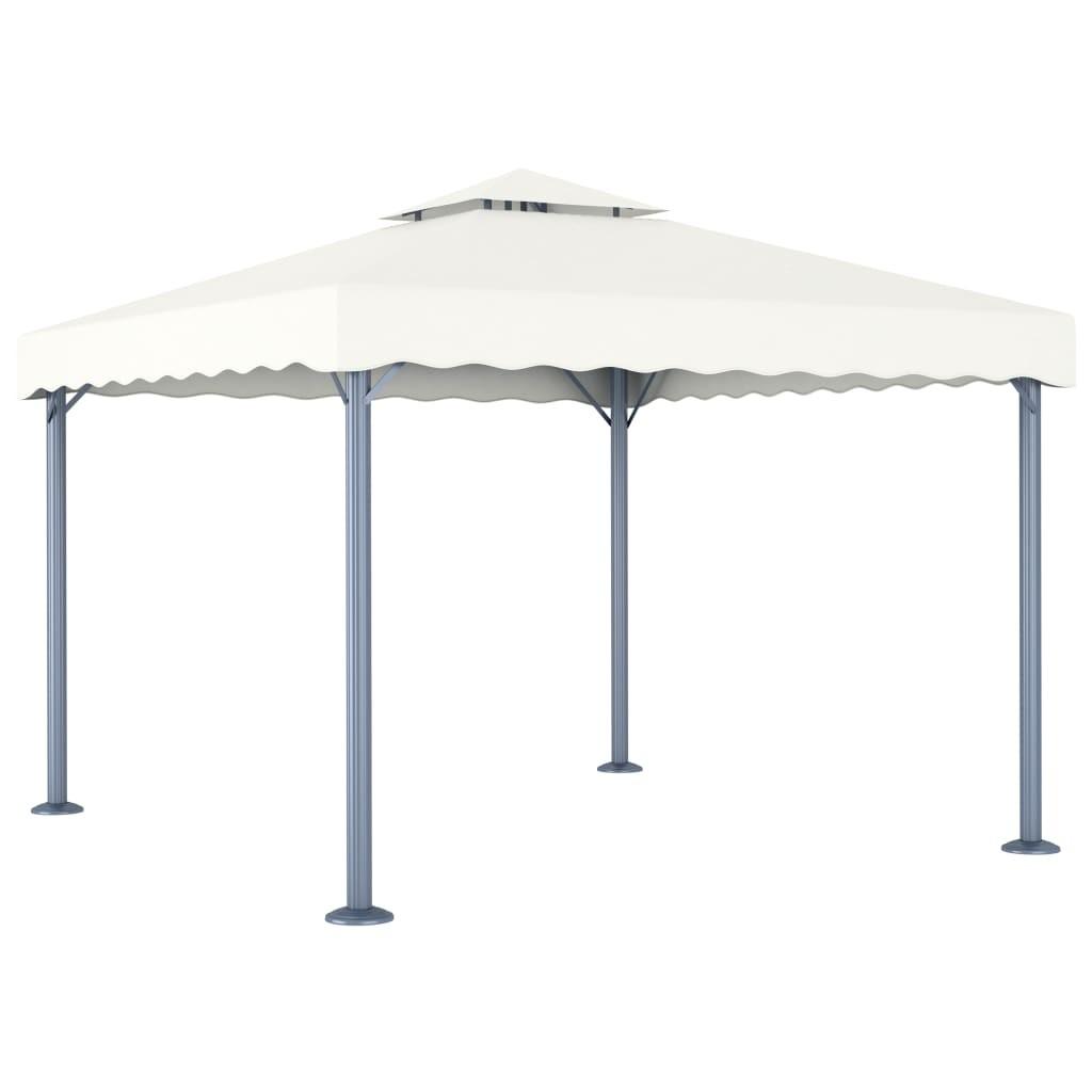 Pavillon 300x300 cm aluminium cremefarvet