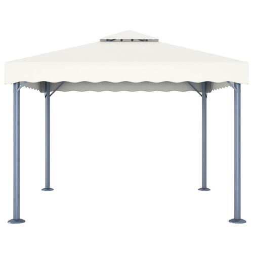 Pavillon 300x300 cm aluminium cremefarvet