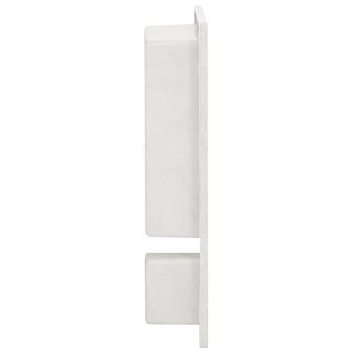 Bruseniche med 2 rum 41x51x10 cm mat hvid
