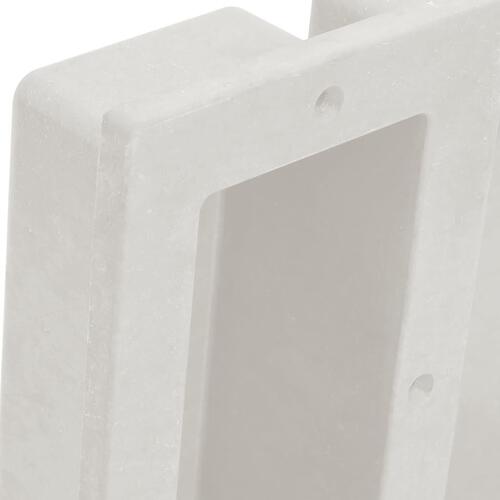 Bruseniche med 2 rum 41x51x10 cm mat hvid