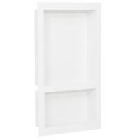 Bruseniche med 2 rum 41x69x9 cm mat hvid