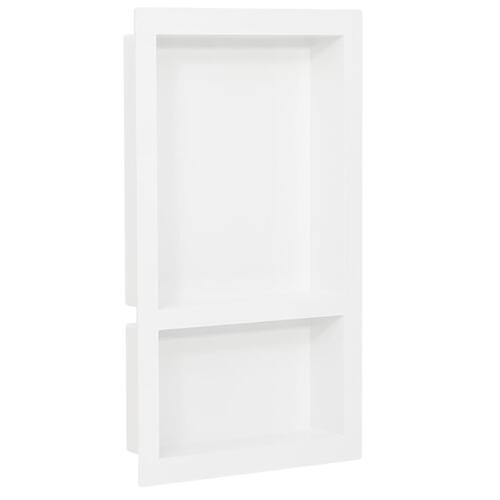 Bruseniche med 2 rum 41x69x9 cm mat hvid