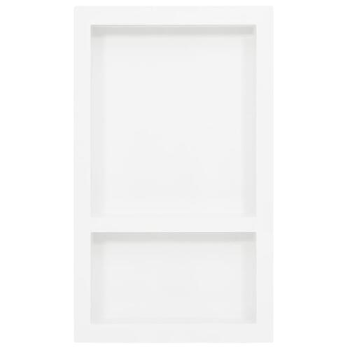 Bruseniche med 2 rum 41x69x9 cm mat hvid