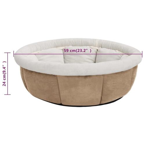 Hundeseng 59x59x24 cm beige