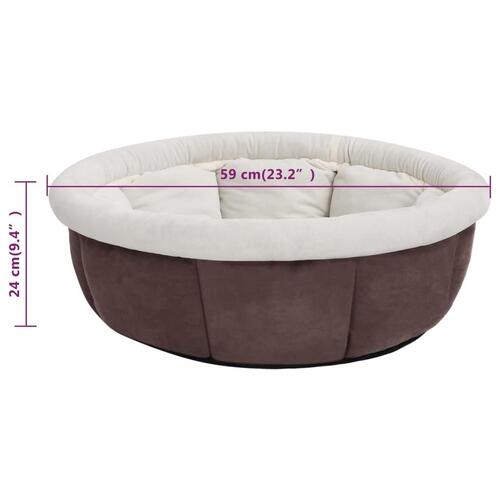 Hundeseng 59x59x24 cm brun