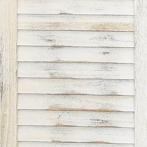 3-panels rumdeler 105x165 cm massivt træ antik hvid