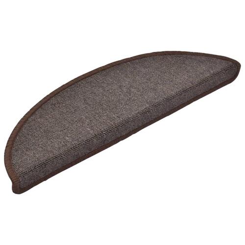 Trappemåtter 10 stk. 56x17x3 cm mørkebrun