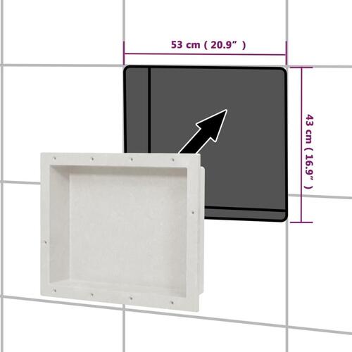 Bruseniche 41x51x10 cm mat hvid