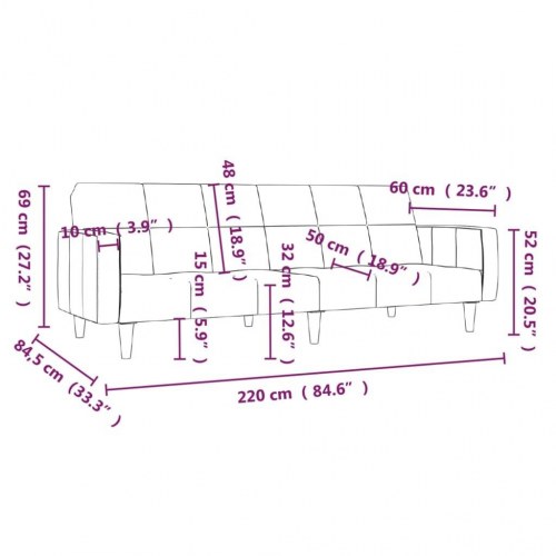 2-personers sovesofa stof