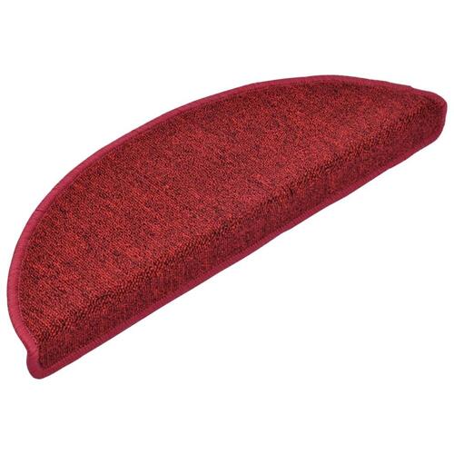Trappemåtter 10 stk. 65x28 cm bordeaux