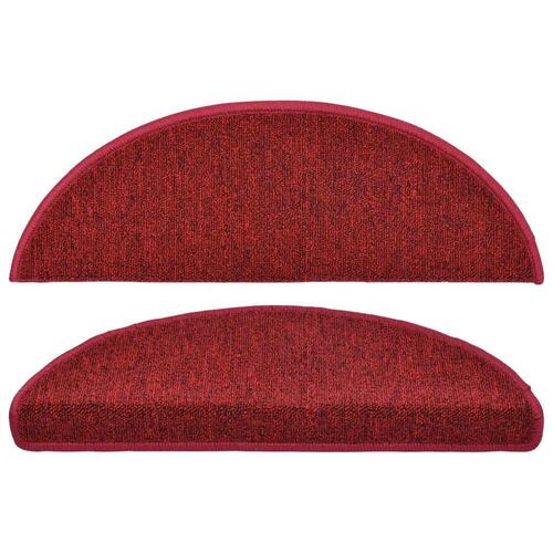 Trappemåtter 10 stk. 65x28 cm bordeaux