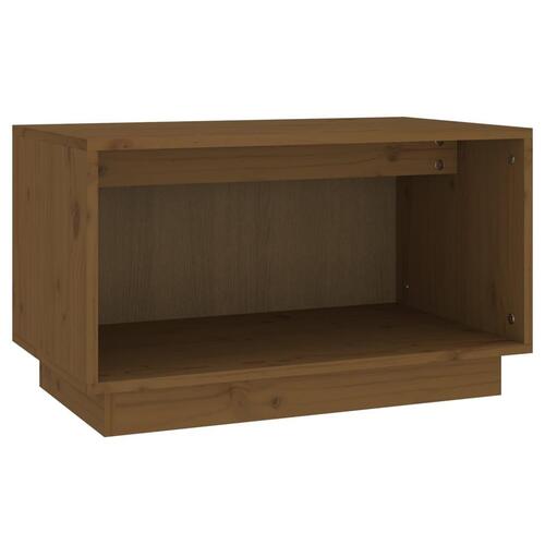 Tv-bord 60x35x35 cm massivt fyrretræ gyldenbrun