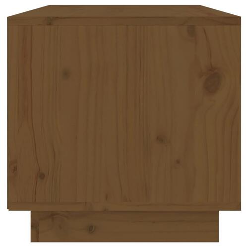 Tv-bord 60x35x35 cm massivt fyrretræ gyldenbrun