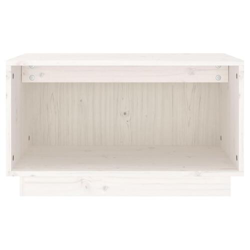 Tv-bord 60x35x35 cm massivt fyrretræ hvid
