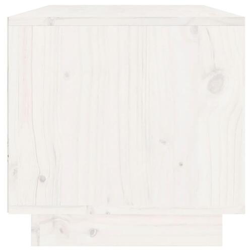 Tv-bord 60x35x35 cm massivt fyrretræ hvid