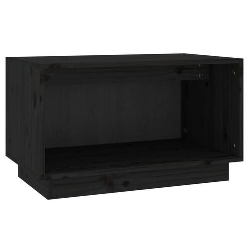Tv-bord 60x35x35 cm massivt fyrretræ sort