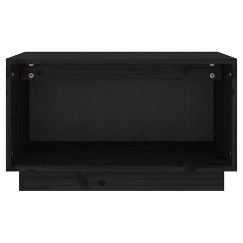 Tv-bord 60x35x35 cm massivt fyrretræ sort