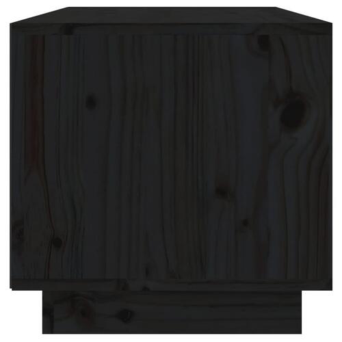 Tv-bord 60x35x35 cm massivt fyrretræ sort