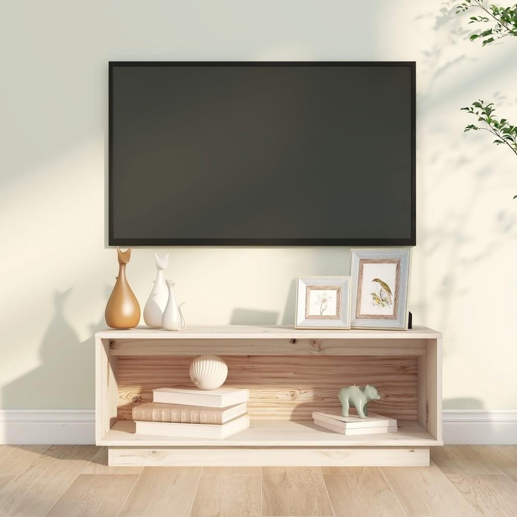 Tv-bord 90x35x35 cm massivt fyrretræ