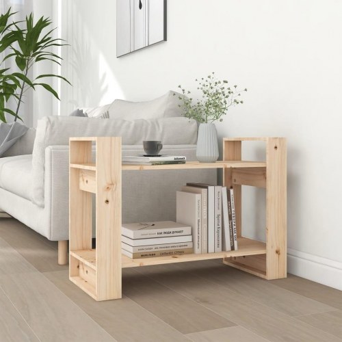 Bogreol/rumdeler 80x35x56,5 cm massivt fyrretræ