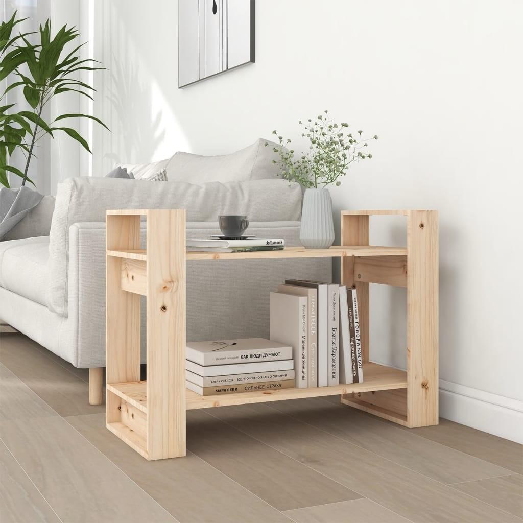 Bogreol/rumdeler 80x35x56,5 cm massivt fyrretræ