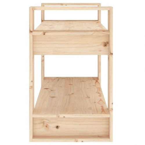 Bogreol/rumdeler 80x35x56,5 cm massivt fyrretræ