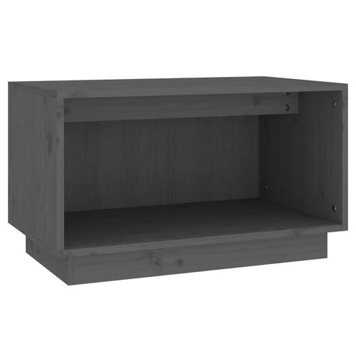 Tv-bord 60x35x35 cm massivt fyrretræ grå