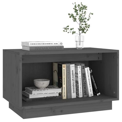 Tv-bord 60x35x35 cm massivt fyrretræ grå