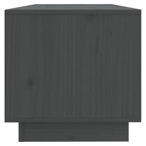 Tv-bord 90x35x35 cm massivt fyrretræ grå