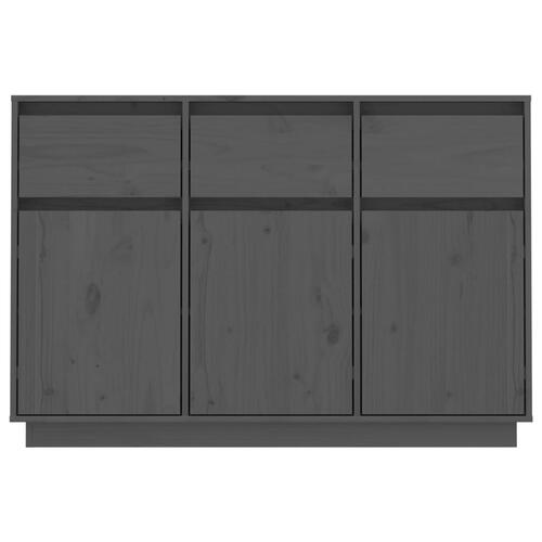 Skænk 110x34x75 cm massivt fyrretræ grå