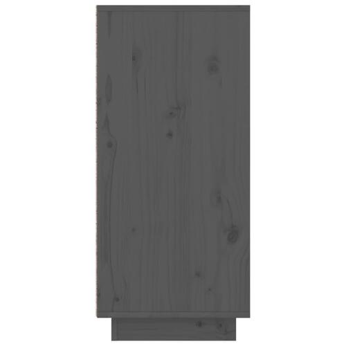 Skænk 110x34x75 cm massivt fyrretræ grå